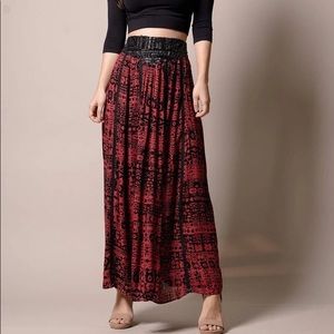 Boho Raven Maxi Skirt